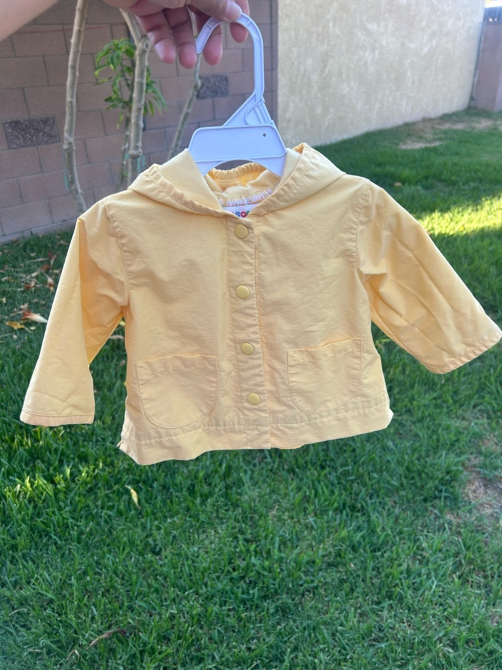 Vintage Gymboree Sunny Yellow Hooded Snap Jacket